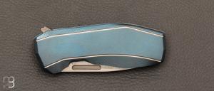    Couteau de poche N.ONE TITANIUM BLEU par Lionsteel - N1.BL