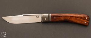   Couteau  "  Pilgrim " par Laurent Gaillard - Bois de fer et lame  en XC100