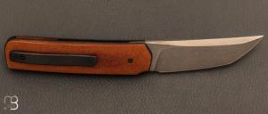 Couteau « Small Sanjo » par Guy Poggetti - Micarta Vintage et Elmax