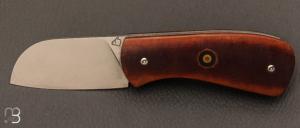  Couteau  "  Tarasque " custom de David Margrita - Mbull Knives - Micarta vintage et 14c28N