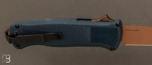    Couteau automatique OTF BENCHMADE " SHOOTOUT " CRATER BLUE GRIVORY® - Tanto Blade - 5370FE-01