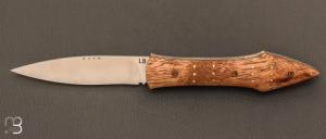  Couteau " L'Oegopsyde " fait main par Laraud Blade  - Bubinga clouté et 14C28