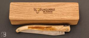  Couteau Laguiole en Aubrac 12 cm manche en ivoire de mammouth