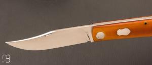    Couteau " Slipjoint" pliant fait main par Thierry Chevron - Micarta Westinhouse et RWL-34