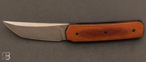 Couteau  Small Sanjo  par Guy Poggetti - Micarta Vintage et Elmax