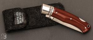 Couteau  "  Jess Horn Tribute "  custom lock-back par Raphaël Durand - Micarta vintage et RWL-34