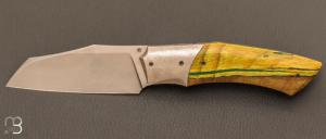   Couteau  " custom " de Berthelemy Gabriel - La Forge Agab - Hêtre stabilisé et RWL34