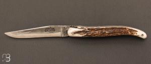  Couteau  "  Laguiole 12cm  " bois de cerf par la Forge de Laguiole
