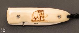  Couteau " Monterey " par Citadel - Os de buffle scrimshaw et Böhler N690Co