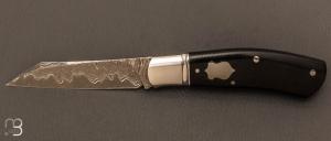  Couteau " Native fixe "  par Aleksandr Vetrov - Micarta canvas / K110 damas