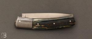    Couteau "  Slipjoint " de collection par Benjamin Cariou - Ivoire de mammouth