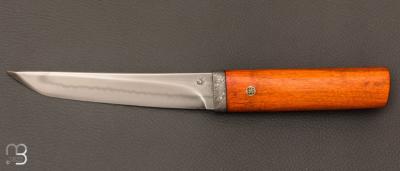   Couteau  "  Tanto  Small " Pernambouc et lame forgée acier C130 de Jean Paul Sire