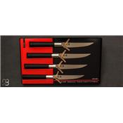 Box of 4 110mm KAI Wasabi Black steak knife - 6711S