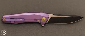  Couteau  "  Company WE603C " WE KNIFE - Purple Titanium et S35VN