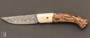 Couteau " 1515 collection Zulu " par Manu Laplace - Palmier et Os