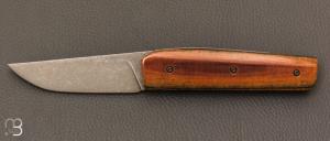    Couteau  "  Mastard " custom par Christophe Arbogast - Micarta Vintage et lame en D2