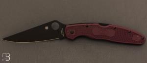   Couteau  " Police 4 Burgundy " SPRINT RUN 2024 par Spyderco - C07BGBKP4