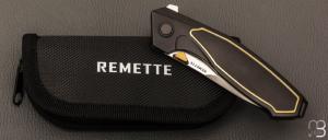  Couteau  " RT-Kingfisher RTKF2 " par Remette RT - Titane et lame en M390