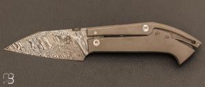  Couteau " Warthog Mid-Tech " pice unique - Collaboration Torpen et Maxknives - Damasteel DS93X "Heimskringla"