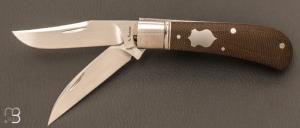 Couteau " double lames "  par Aleksandr Vetrov - Micarta / M390