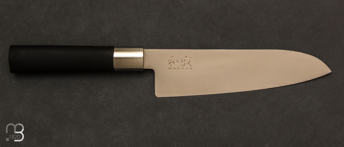 165mm KAI Wasabi Black Santoku knife - 6716S