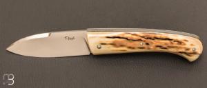 Couteau "  Coriass " custom par Frédéric Augé - Mammouth stabilisé et RWL-34
