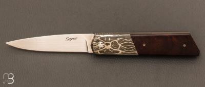   Couteau " Gentleman " custom de Stéphane Sagric - bois de fer et RWL-34