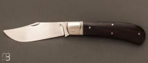   Couteau  "  Jacknife " custom de Jérôme Bellon - Ébène et N690