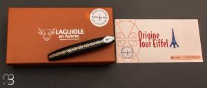  Couteau Laguiole en Aubrac modèle Origine Tour Eiffel N°11 - Ebène