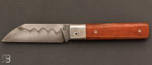   Couteau " Le Pointu " de Garaboux Jean Philippe - Les couteaux de Pi - Micarta et lame en XC100