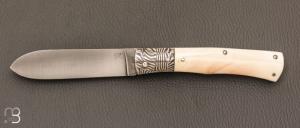   Couteau " Slipjoint " par Jesus Granda - ivoire de phacochre