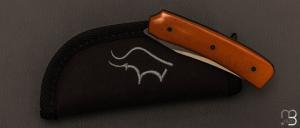 Couteau  «  liner lock » custom par Guy Poggetti - Micarta et Elmax