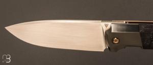   Couteau "  Fif23 by CKF " zirconium et fibre de carbone marble par CKF Knives et Philippe Jourget