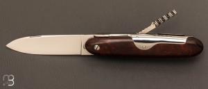 Couteau " Navette 2 pices 13cm " par Mongin - Loupe de bois de fer