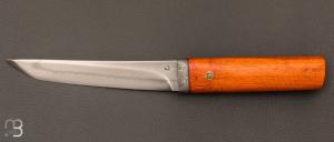   Couteau  "  Tanto  Small " Pernambouc et lame forge acier C130 de Jean Paul Sire