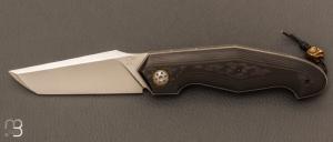  Couteau "  friction N°99 " custom par Romain Lopez - Fibre de carbone et RWL-34