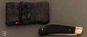 Couteau " slipjoint  " par Honoré Vilain - AISI 52100 et African blackwood 