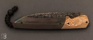 Couteau " Balrog L " Zirconium et Damas par Florian Keller