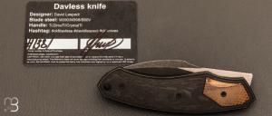   Couteau  "  Davless Superconductor " liner lock par CKF Knives et David LESPECT