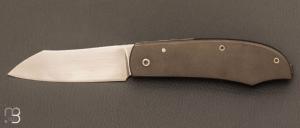  Couteau " Frame-lock custom " pliant par David Lespect - Titane et lame RWL-34