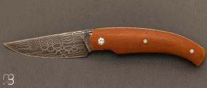  Couteau  "  K-Libre " custom de Michel Grini - Micarta vintage et lame damas de Olivier Lamy - Skua