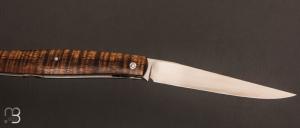 Couteau  "  S Knife " custom de Jean Baptiste Leveque - Koa stabilisé et RWL-34