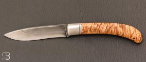  Custom knife model "Lucien" by Maxime Rossignol - La Forge de Max - Curly birch and N690